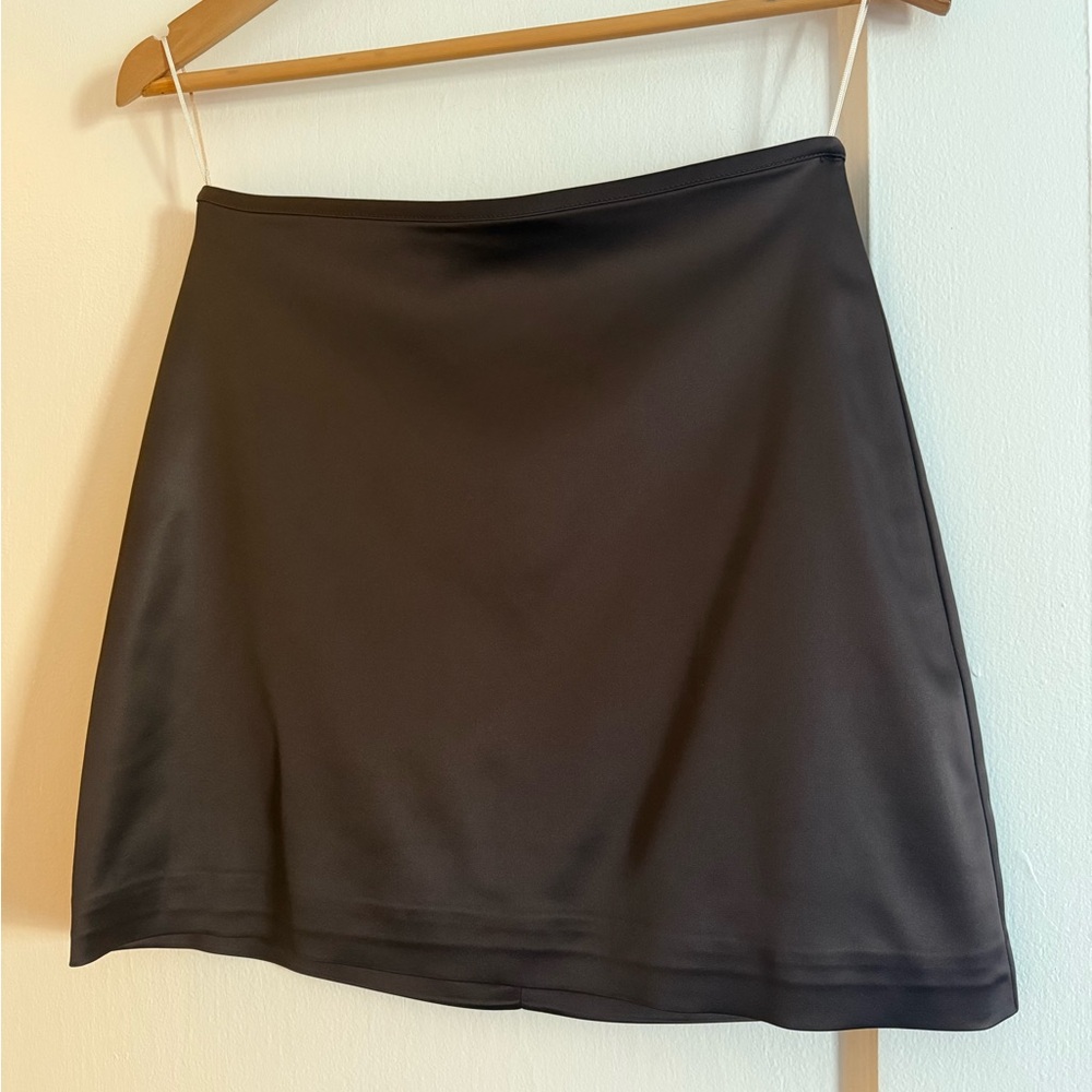 Wilfred Rich Mocha Satin Mini Skirt